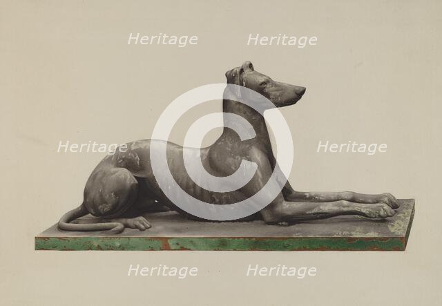 Garden Ornament (Greyhound), c. 1939. Creator: George Constantine;Constantine, George.