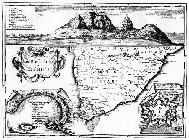 A map of the Cape of Good Hope, South Africa, 1719 (1931). Artist: Unknown