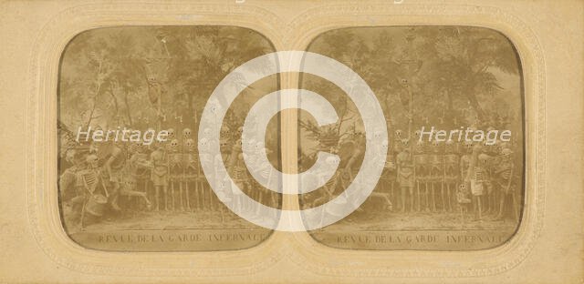 Revue de la Garde Infernale, 1860s. Creator: Adolphe Block.