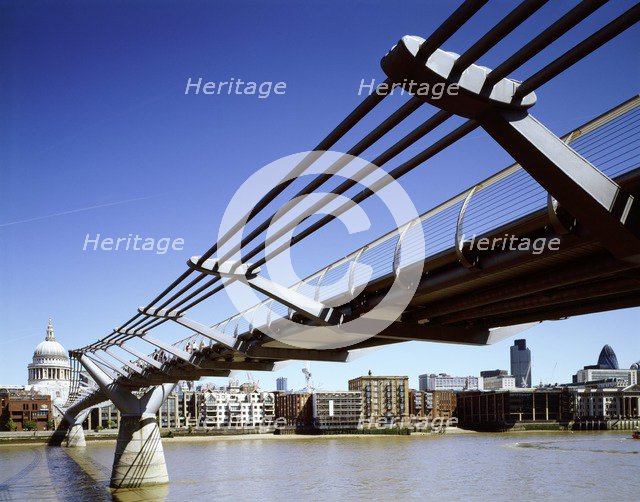 Millennium Bridge, c1998-2010. Artist: Marcus Robinson.