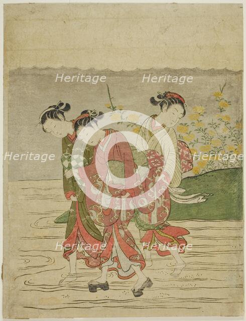 The Jewel River at Ide, from an untitled series of Six Jewel Rivers, c. 1767. Creator: Suzuki Harunobu.