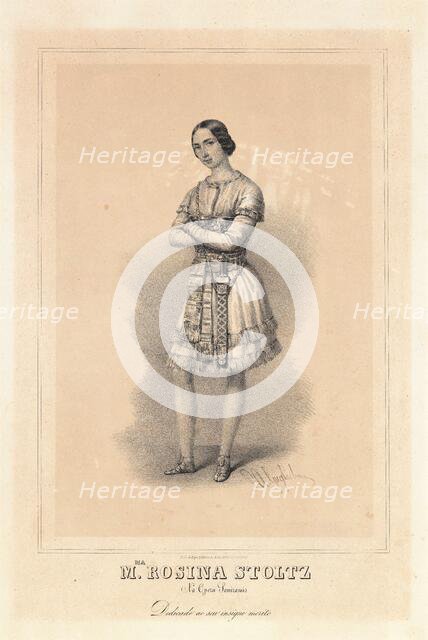 Rosine Stoltz in the Opera "Semiramide" by Gioachino Rossini, 1852. Creator: Guglielmi, Pedro Augusto (1811-1854).