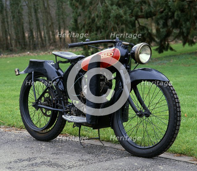 1920 Peters motorcycle Artist: Unknown.