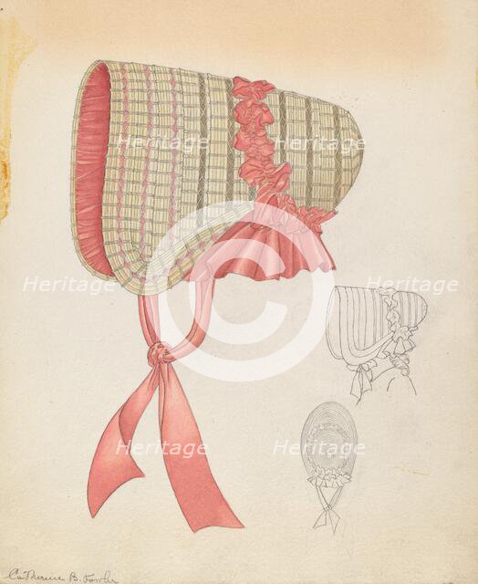 Child's Bonnet, c. 1937. Creator: Catherine Fowler.