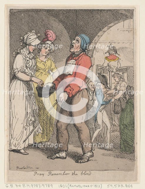 Pray Remember the Blind, 1801., 1801. Creator: Thomas Rowlandson.