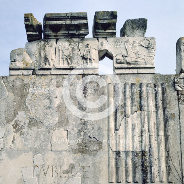 Monument to Cartilius Poplicola, Ostie, Rome.  Artist: Lorenzini