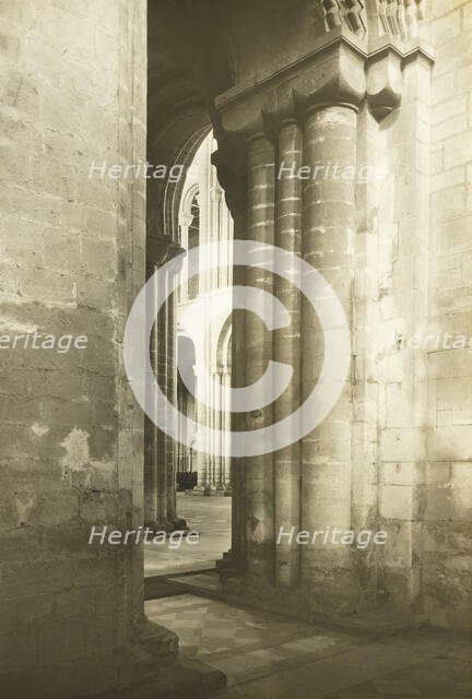 Ely Cathedral: Southwest Transept into Nave, c. 1891. Creator: Frederick Henry Evans.