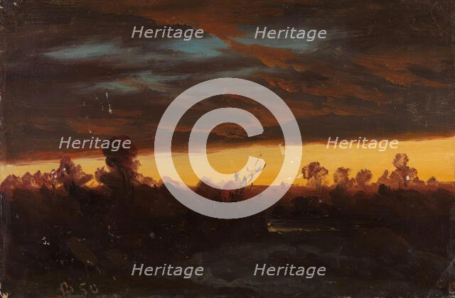 Cloud Study, 1850. Creator: Knud Baade.