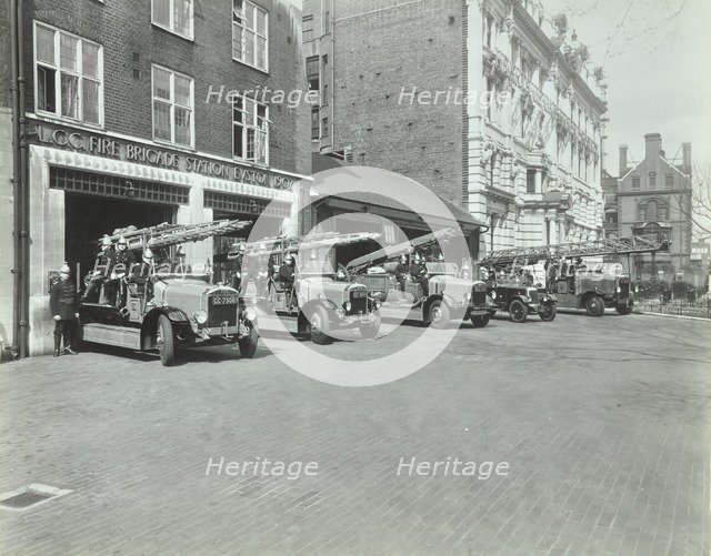 Euston Fire Station, No 172 Euston Road, St Pancras, London, 1935. Artist: Unknown.