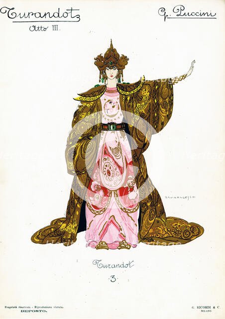 Turandot by Giacomo Puccini, 1926. Creator: Brunelleschi, Umberto (1879-1949).