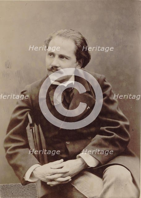 Portrait of the composer Jules Massenet (1842-1912), 1880. Creator: Petit, Pierre Lanith (1831-1909).