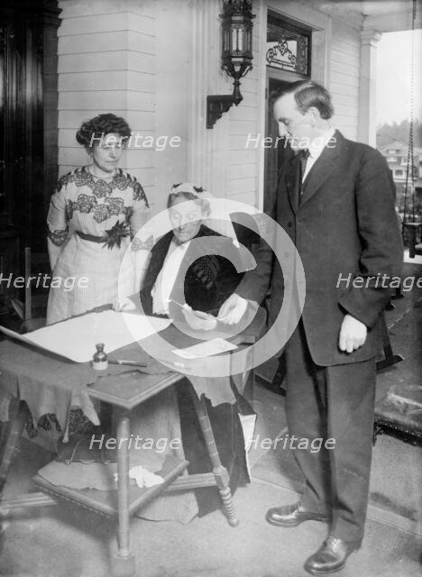 Mrs. Coe, Mrs. Duniway, Gov. West, between c1910 and c1915. Creator: Bain News Service.