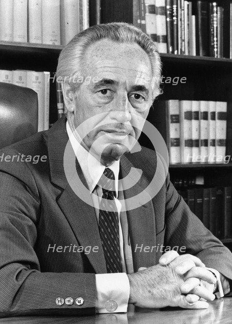 Shimon Peres (1923- ), Deputy Prime Minister of Israel and Labour Party leader. Artist: Unknown