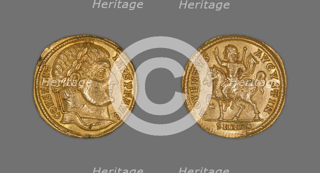 Solidus (Coin) Portraying Emperor Constantine I, Late 324-early 325 AD. Creator: Unknown.