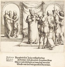 Christ is Mocked, and Caiaphas Rends His Garments, 1549. Creator: Augustin Hirschvogel.