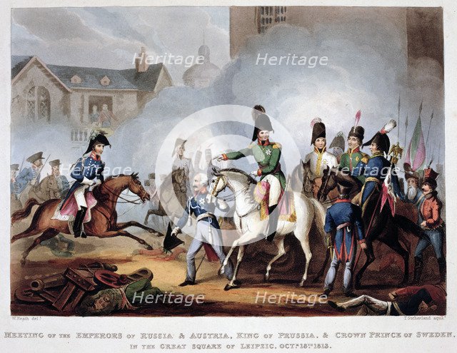 The Allied commanders at Leipzig, 1813 (1815). Artist: Thomas Sutherland