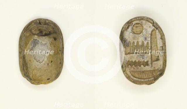 Scarab: Name of Amun-Ra, Egypt, New Kingdom, Dynasties 18-20 (about 1550-1069 BCE). Creator: Unknown.