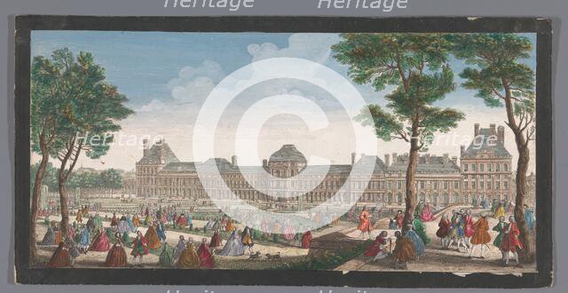 View of the Palais des Tuileries in Paris seen from the Jardin des Tuileries, c.1691-after 1753. Creator: Jacques Rigaud.