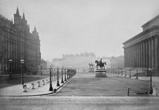 Equestrian statues outside St George's Hall, Liverpool, Merseyside, c late 19th century(?). Artist: Unknown.