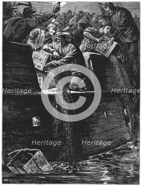 Boston Tea Party, 26 December 1773. Artist: Unknown