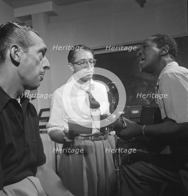 Portrait of Symphony Sid and Josh White, WHOM, New York, N.Y., 1946. Creator: William Paul Gottlieb.