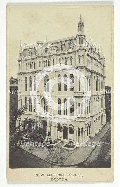 New Masonic Temple, Boston, 1860s. Creator: Joseph Ward.