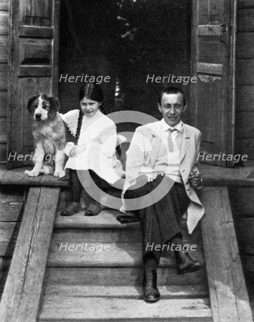 Sergei Rachmaninov, Russian composer, pianist and conductor, Ivanovka, Russia, 1913. Artist: Unknown