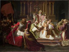 Bishop Stanislaw Szczepanowski Putting a Curse on King Boleslaw Smialy, c1840. Creator: Juliusz Knoor.