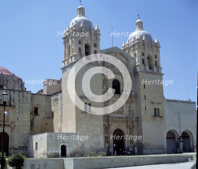 Exterior view of the Church of the Convent of Santo Domingo in Oaxaca.