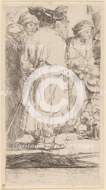 The Man with a Cane (Fragment from the Hundred Guilder Print), c. 1649. Creator: Rembrandt Harmensz van Rijn.
