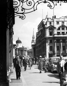 The National Gallery from Pall Mall, London, 1950s.  Creator: Arthur Charles Kirby Ware.