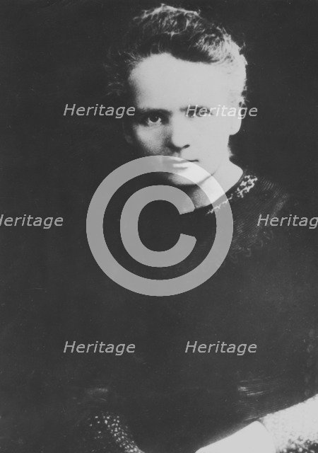 Marie Curie, Polish-born French physicist. Artist: Unknown