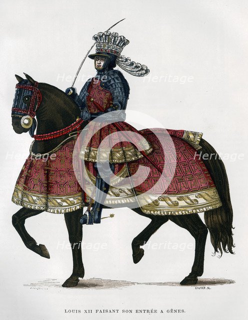 Louis XII, King of France, on horseback, 1498-1515 (1882-1884).Artist: Gautier