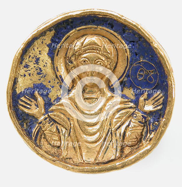 Ring with Enamel Bezel, Byzantine, 19th or 20th century (12th-13th century style). Creator: Unknown.