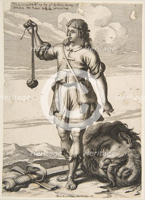 David with the Head of Goliath, 1651. Creator: Abraham Bosse.