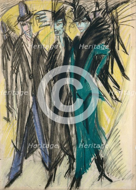 Berlin Street Scene. Artist: Kirchner, Ernst Ludwig (1880-1938)