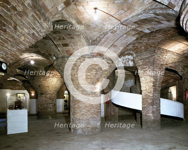 Basements of the Güell Palace, built between 1886 and 1891, designed by Antoni Gaudí i Cornet.