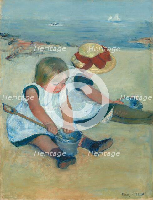 Children Playing on the Beach, 1884. Creator: Mary Cassatt.