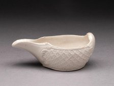 Pap Boat, Staffordshire, 1750/59. Creator: Staffordshire Potteries.