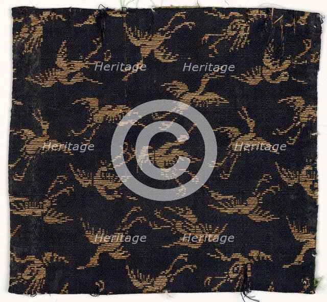 Textile Fragment, 1800s. Creator: Unknown.