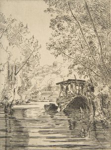 The Dyer's Boat (Bas-Meudon), ca. 1868. Creator: Felix Bracquemond.