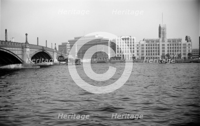 The Albert Embankment and Lambeth Bridge, London, c1950-c1965. Artist: SW Rawlings