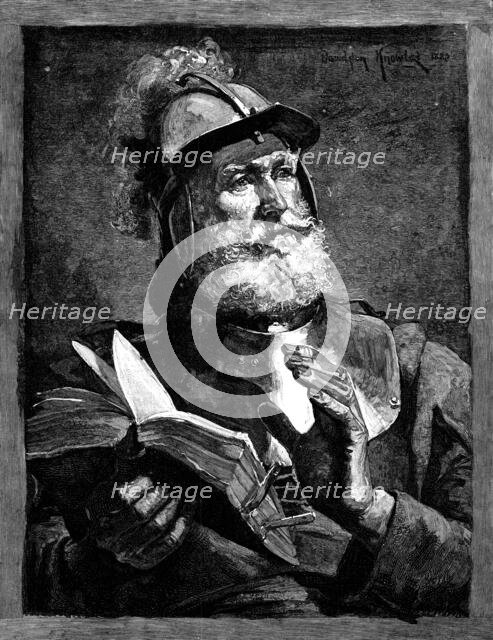 The Father of the Regiment, drawn by Davidson Knowles, 1883. Creator: Eugène Froment.