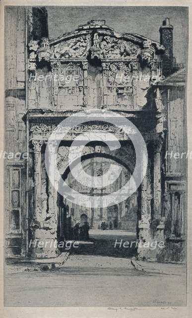 'Porte Saint-Pierre, Auxerre', 1912. Artist: Albany E Howarth.