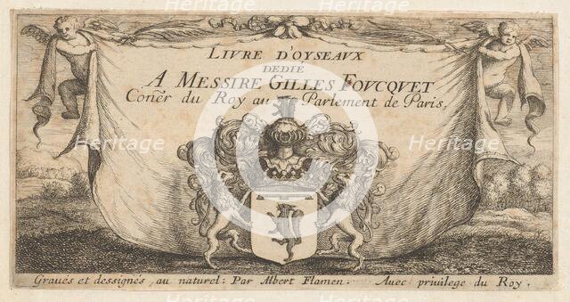 Title Page: Livre d'Oyseaux (Book of Birds), 1655-1660. Creator: albert flamen.