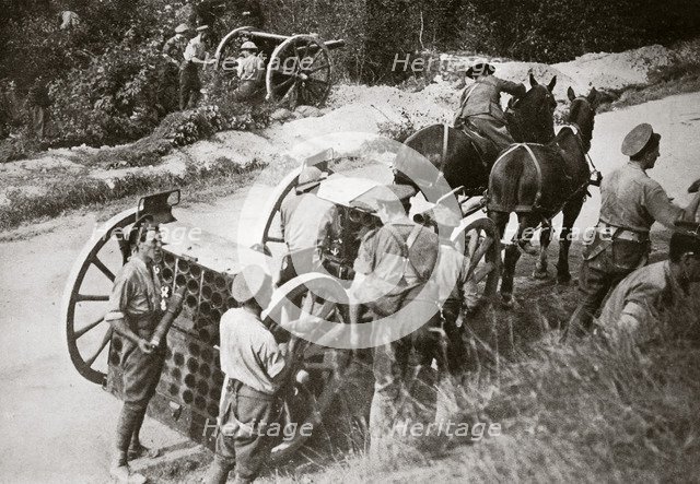 'Feeding the guns and upsetting the Huns', France, World War I, 1916. Artist: Unknown