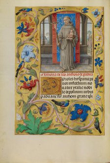 Saint Anthony of Padua; Spinola Hours, about 1510-1520. Creator: Master of James IV of Scotland.