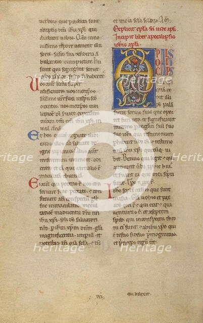 Decorated Initial A; New Testament, late 12th century. Creator: Unknown.