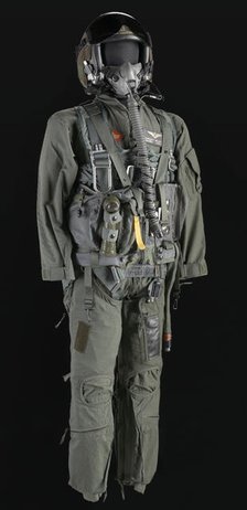 Pilot flight suit and gear owned by Charles F. Bolden, ca. 2000. Creator: Unknown.