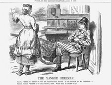 'The Yankee Fireman', 1866. Artist: John Tenniel